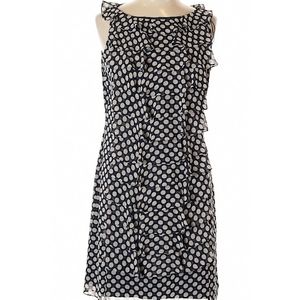 (Adrianna Papel) Navy Blue Polka Dot Dress, Sz. 12